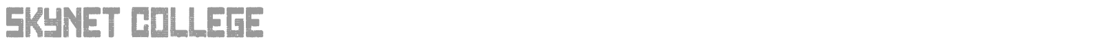 Skynet College font preview